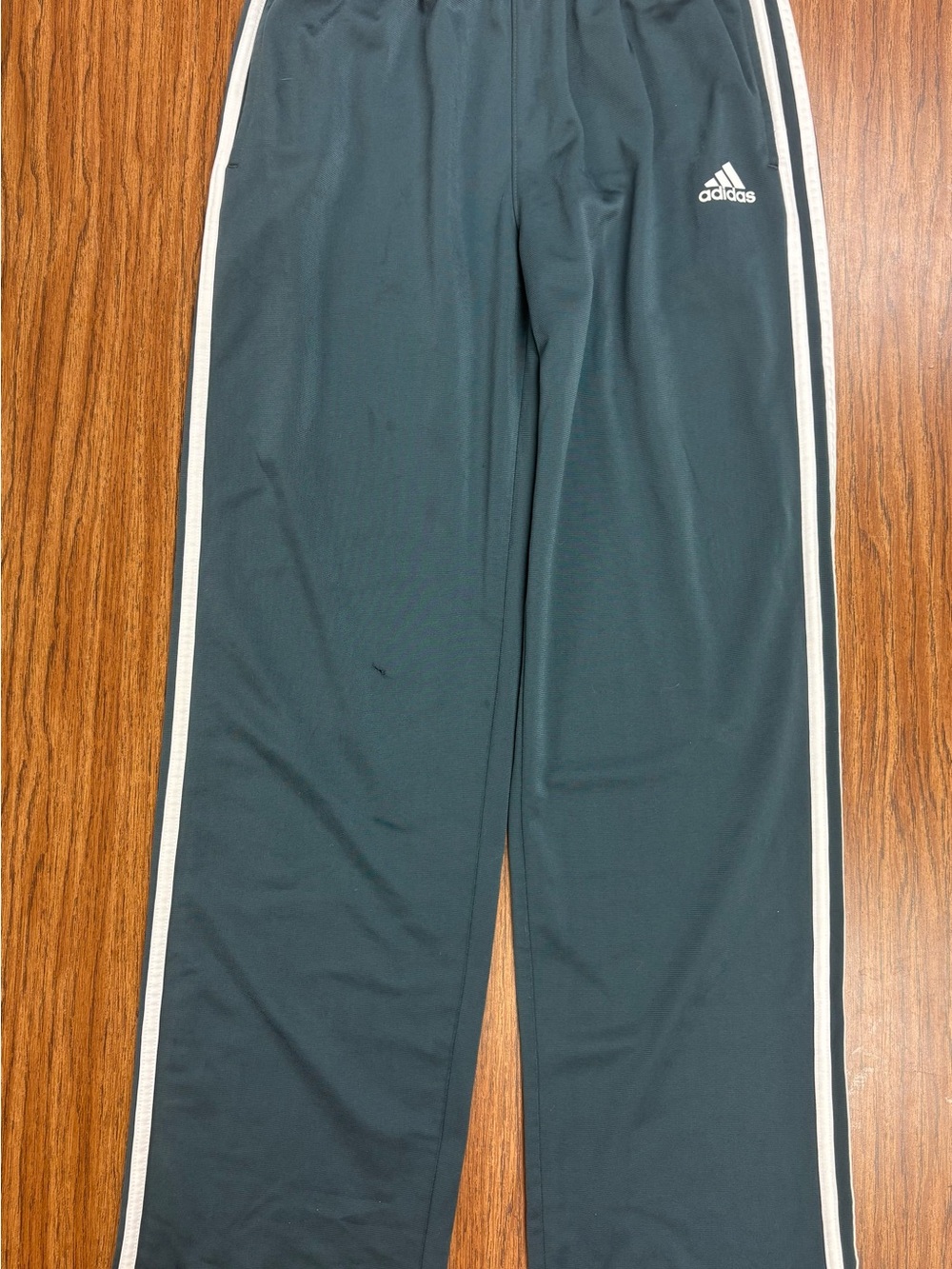 adidas Kids dark Teal Joggers with White Side Stripes L